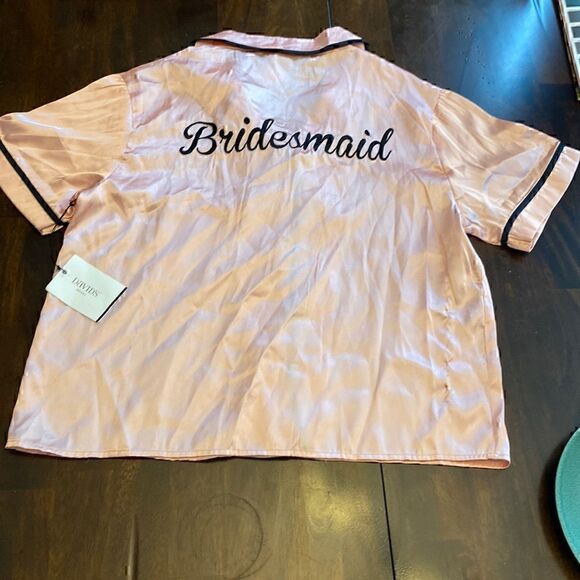 NWT Silky Embroidered Bridesmaid Pajama Top - Picture 5 of 8